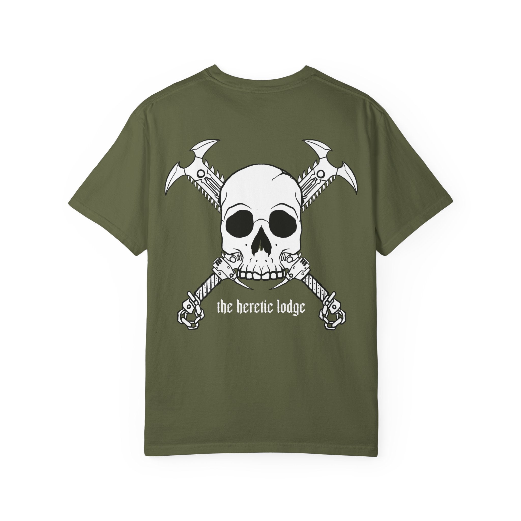 Heretic LodgeSkull and Chain Cleavers T shirt